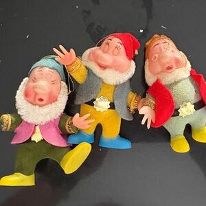 Colorful 7 Dwarf Plush Ornament Set
